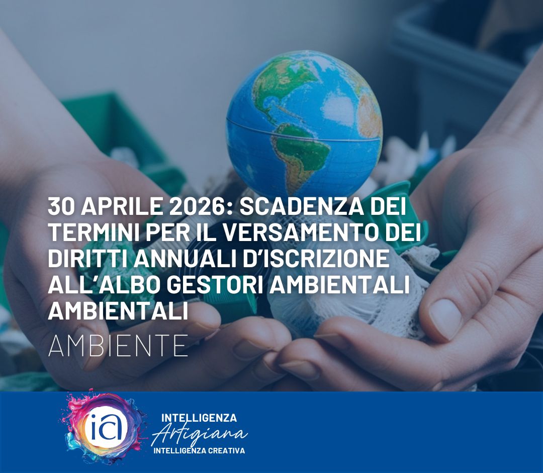 30 APRILE | Scadenza termini versamento dei diritti annuali Albo Gestori Ambientali (2026)