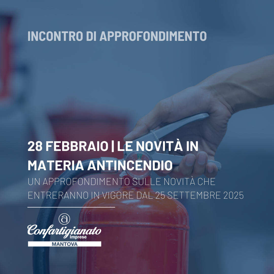 28 FEBBRAIO | Incontro formativo per novità antincendio