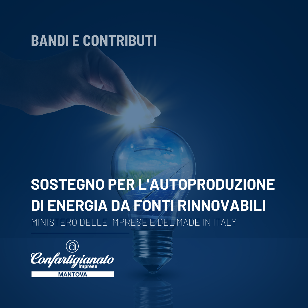 Sostegno per l'autoproduzione di energia da fonti rinnovabili