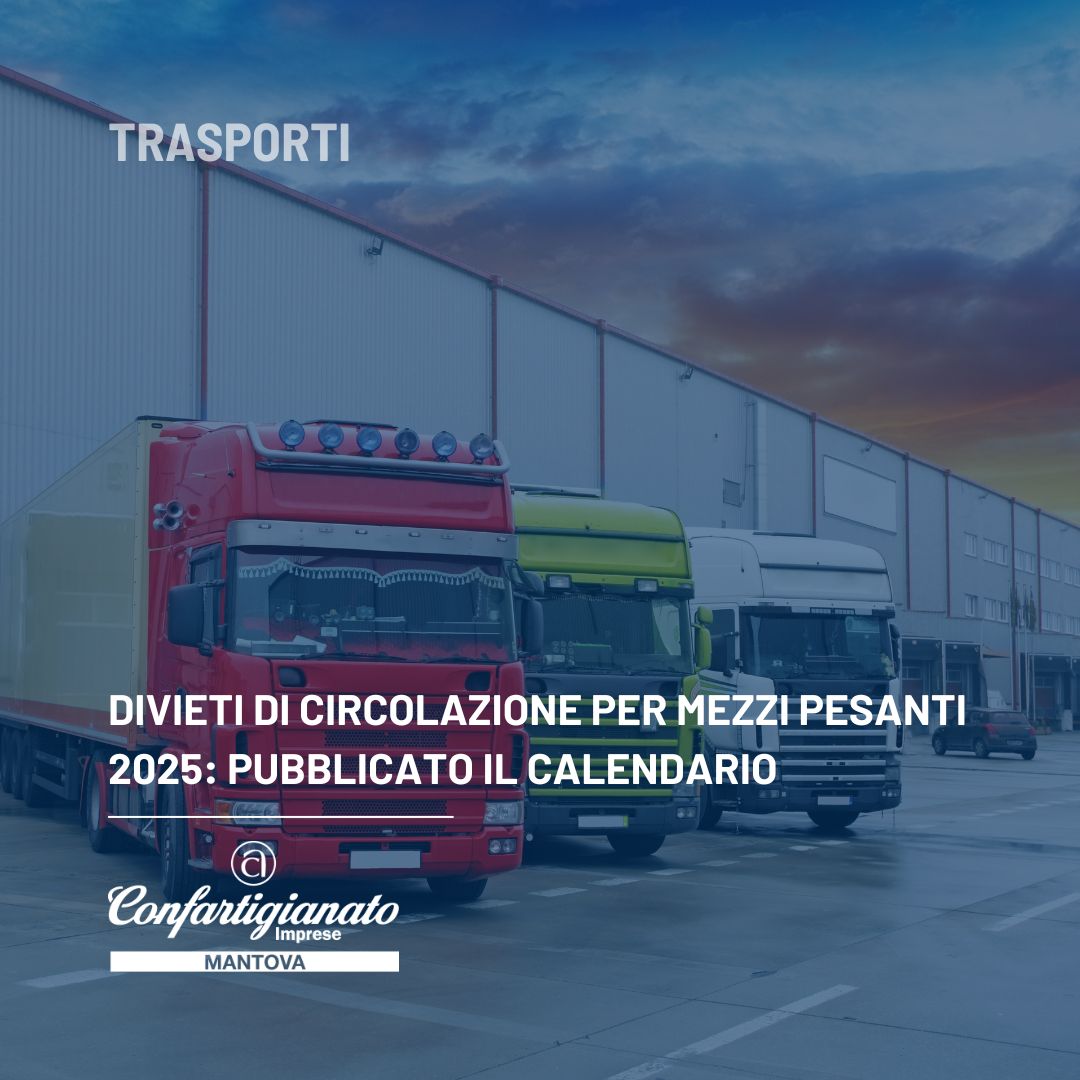 TRASPORTI | Calendario divieti circolazione 2025