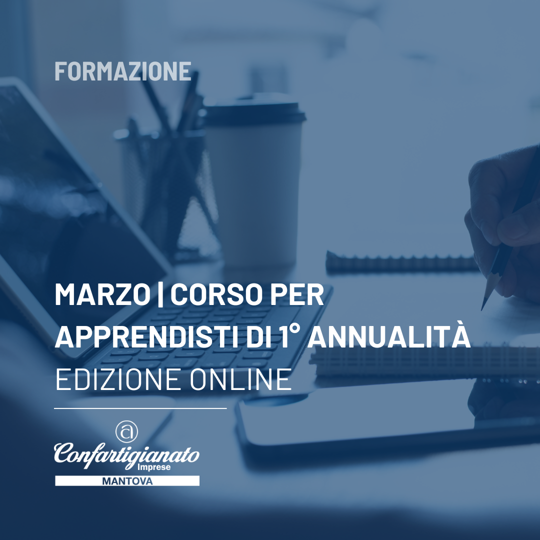 MARZO | Corso per apprendisti di 1° annualità