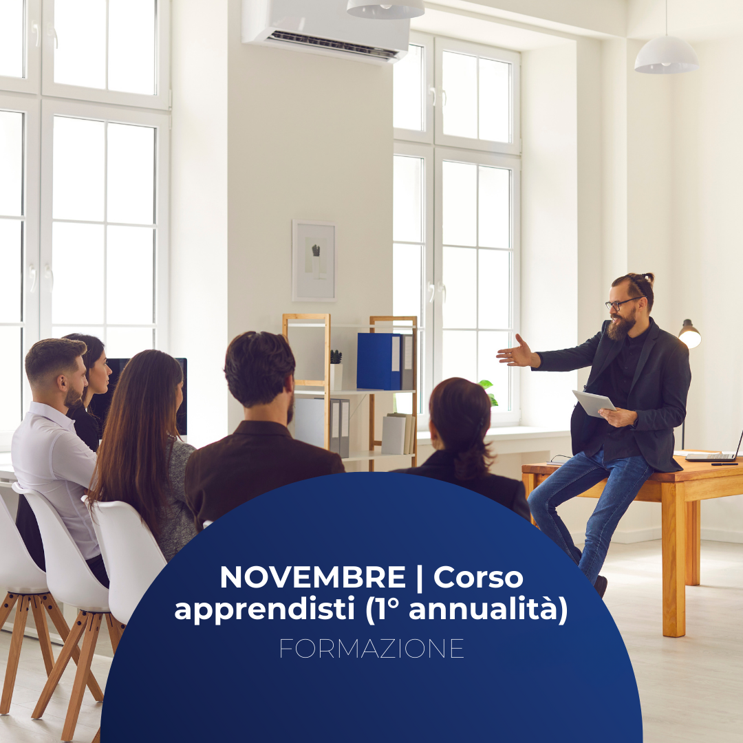 NOVEMBRE | Corso apprendisti 1° annualità (online)