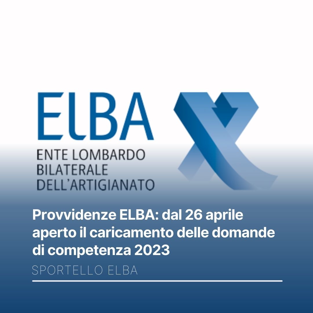 ELBA: aperto lo sportello per le provvidenze del 2023