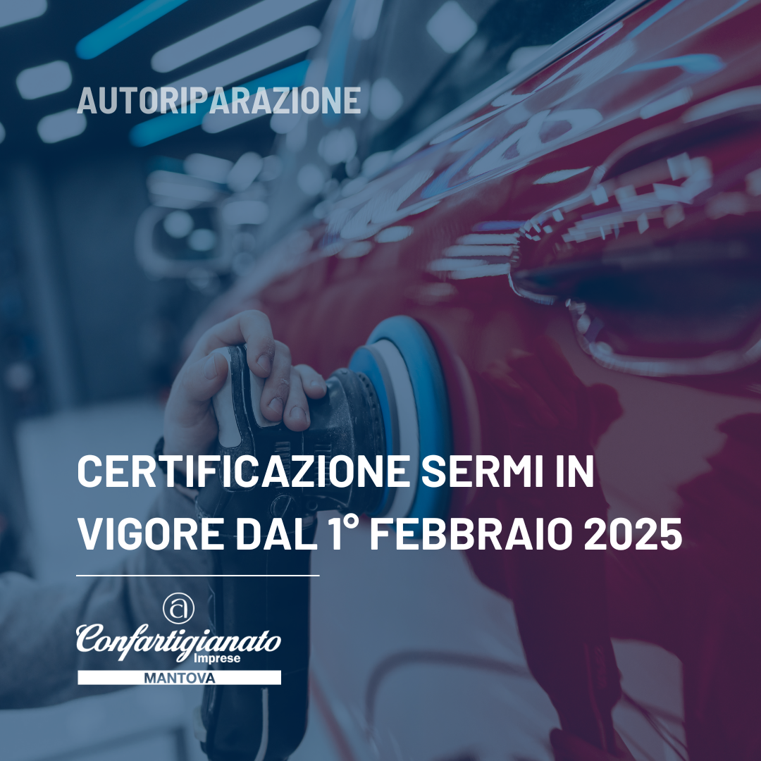 Autoriparazione: Certificazione SERMI in vigore dal 1° febbraio 2025